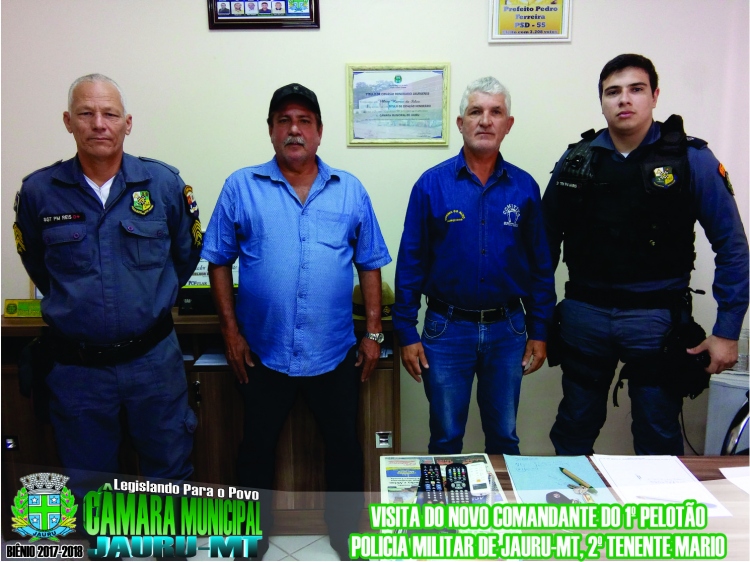Visita do Novo Comandante da Policia Militar em Jauru-MT